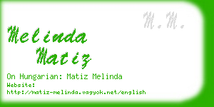 melinda matiz business card